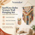 Vexoralyn™ SunWave Boho Texture Wall Hanging Set