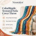 Vexoralyn™ ColorRipple Textured Sofa Cover Throw