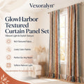 Vexoralyn™ GlowHarbor Textured Curtain Panel Set