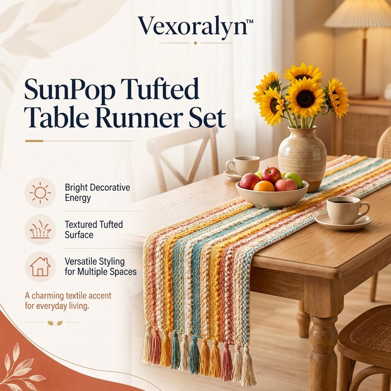 Vexoralyn™ SunPop Tufted Table Runner Set